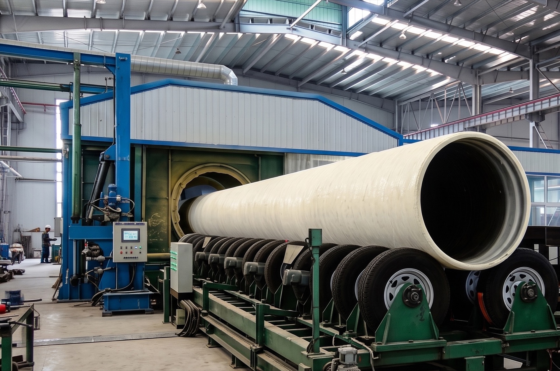 Pipe insulation production line